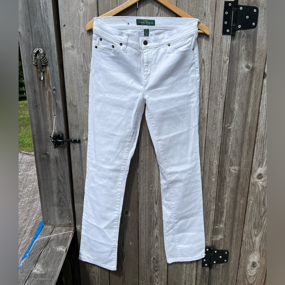 White Ralph Lauren Straight Leg Denim Jeans